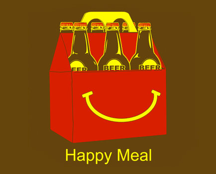 Happy meal Beer Bottles Funny Alcohol