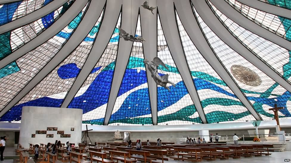 Inside Picture Of The Cathedral of Brasília