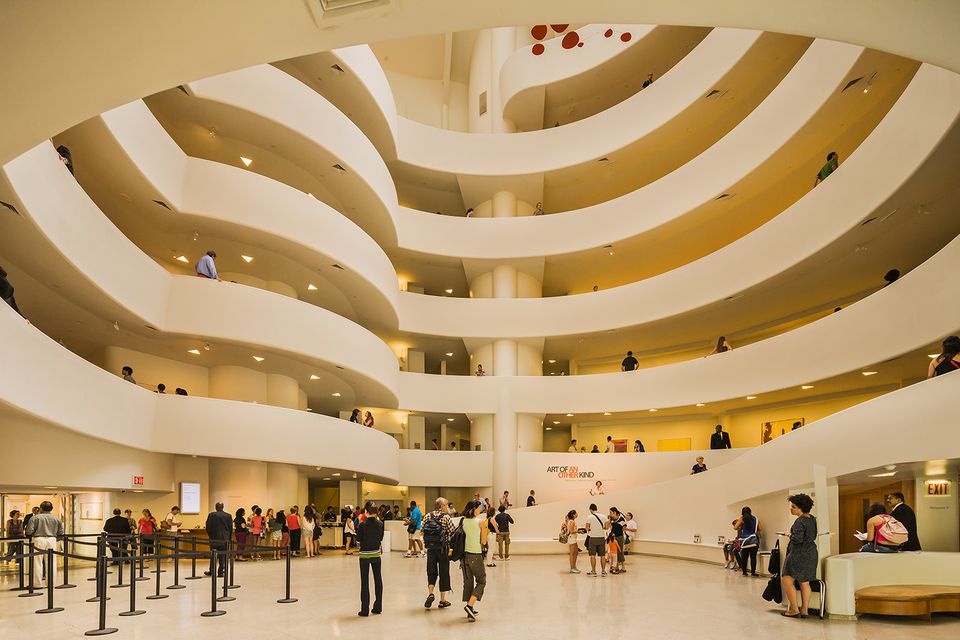 Inside View Of The Guggenheim Museum In New York