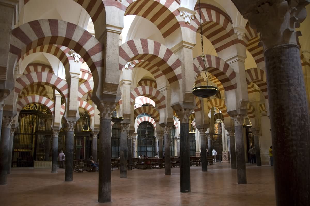 Interior Of The great Mosque Cathedral Of Cordoba