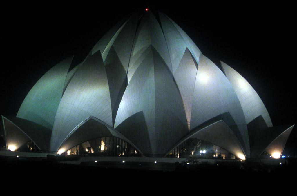 Lotus Temple With Lights