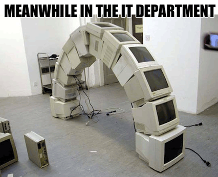 Meanwhile In The IT Department Funny Technology Picture