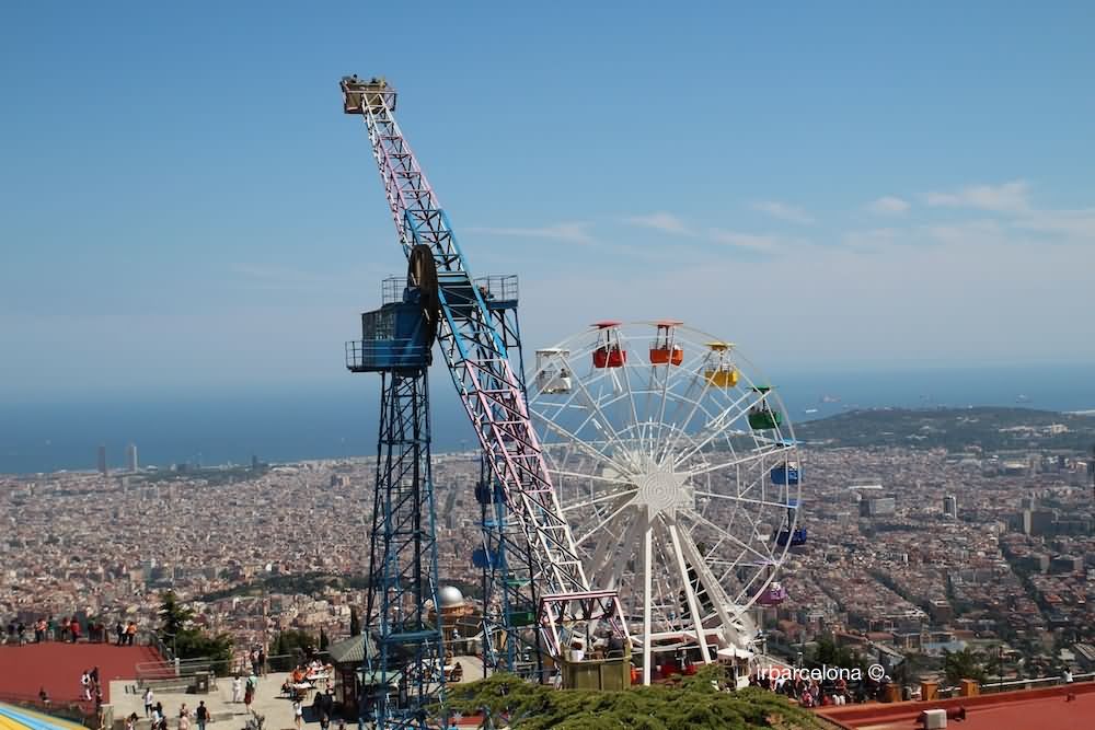 Merry Go Round And Aeroplane At The Tibidabo Hill
