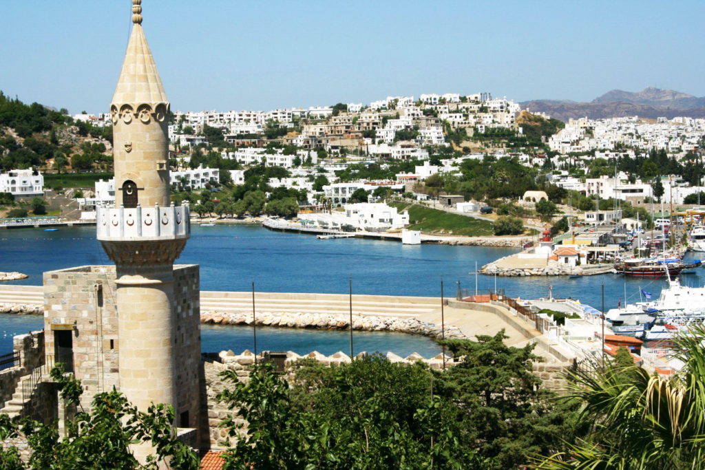 Mosque At Bodrum Castle And City View