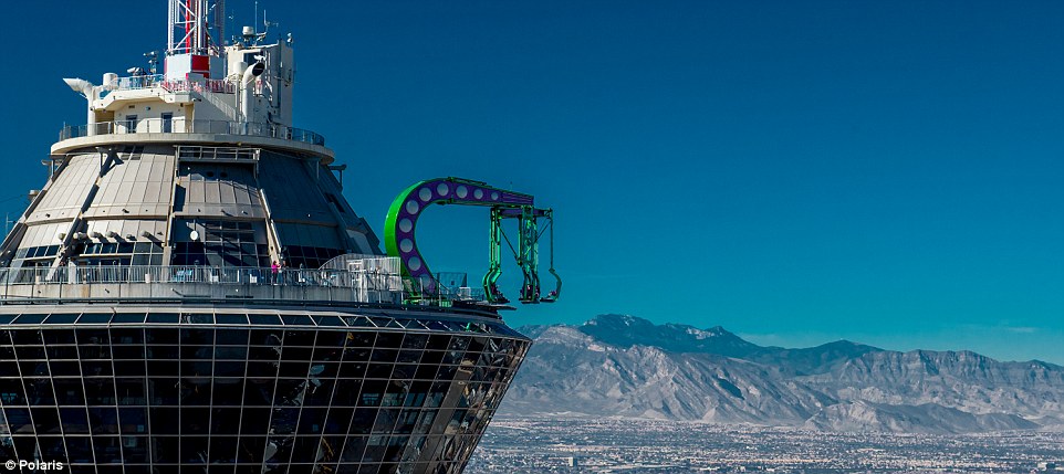 Multiple Thrill Rides At The Top Of Stratosphere Tower