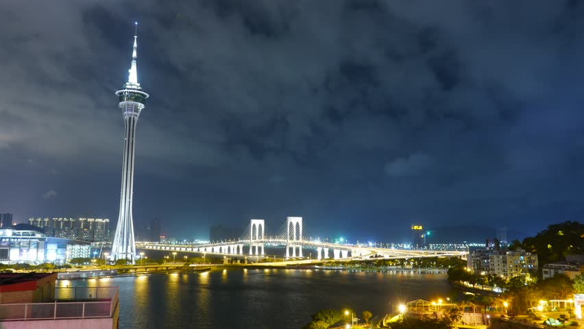 Night View Of Macau Tower