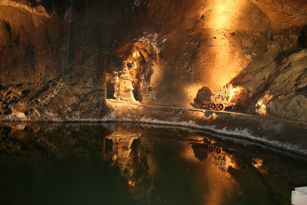 Pool Inside The Wieliczka Salt Mine