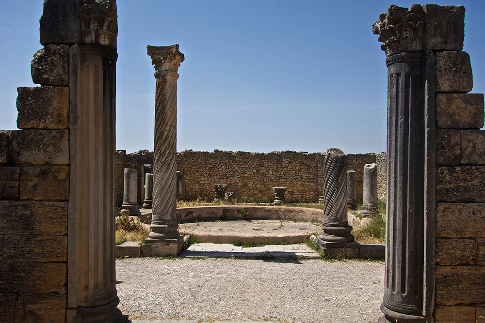Roman Ruins At Volubilis In Morocco