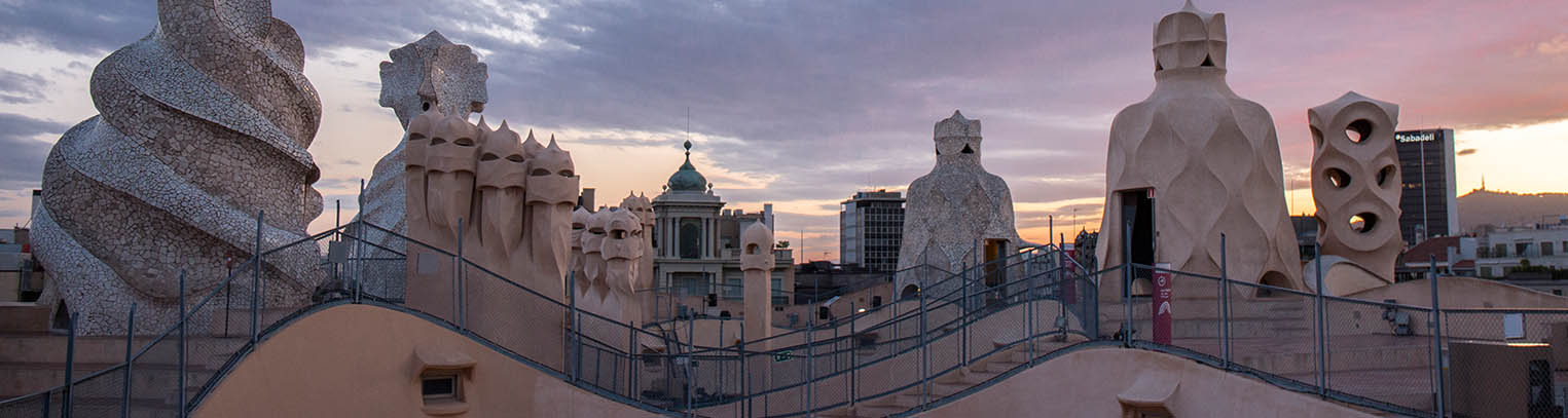 Roof Of The La Pedrera In Barcelona