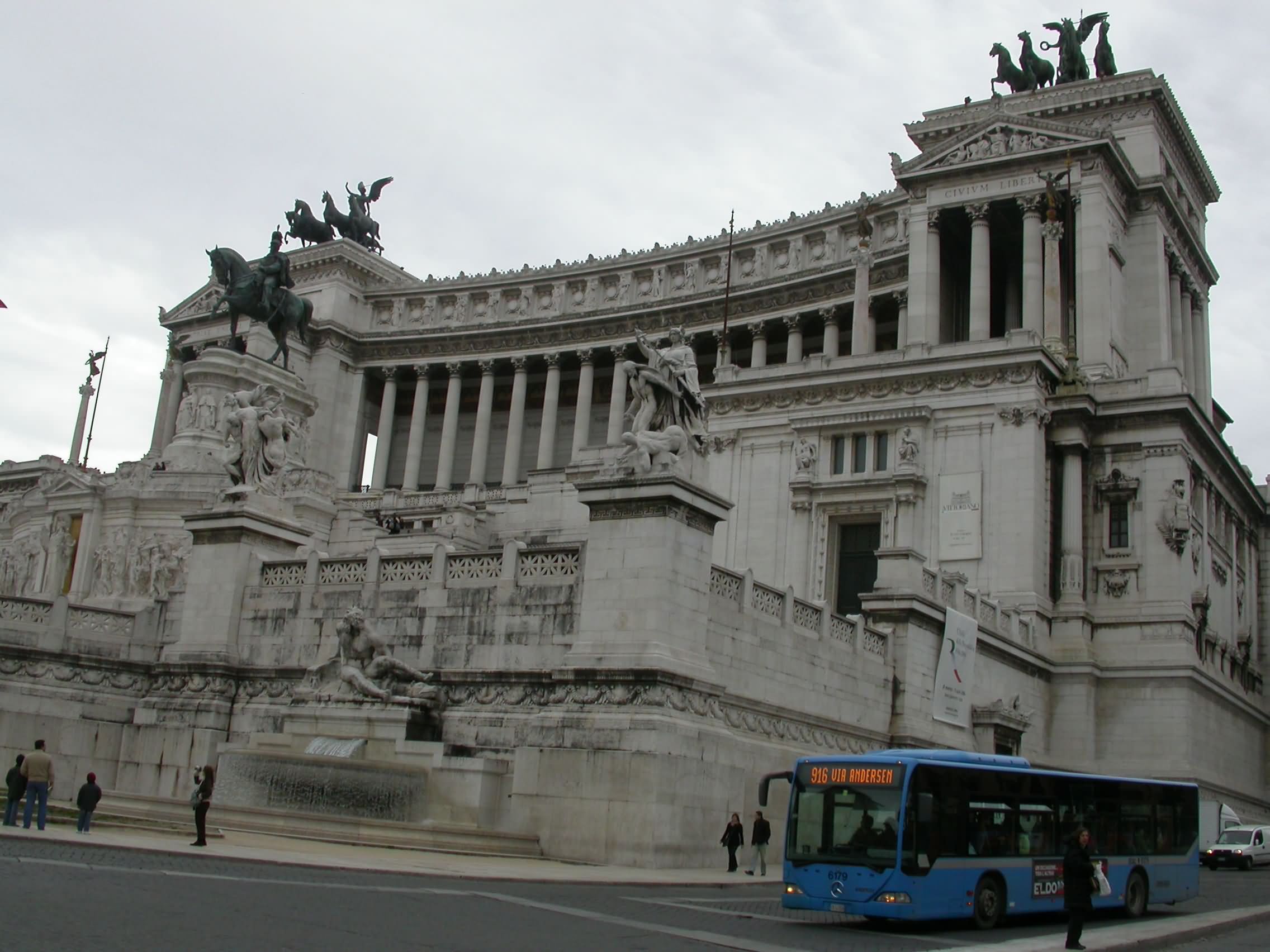 Side View Of The Victor Emmanuel II Monument In Rome