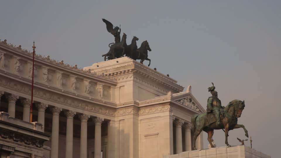 Side View Of Victor Emmanuel II Monument In Rome, Italy