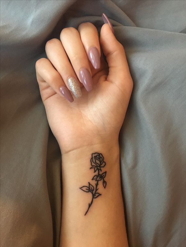 21+ Small Rose Tattoo On Wrist Designs & Images