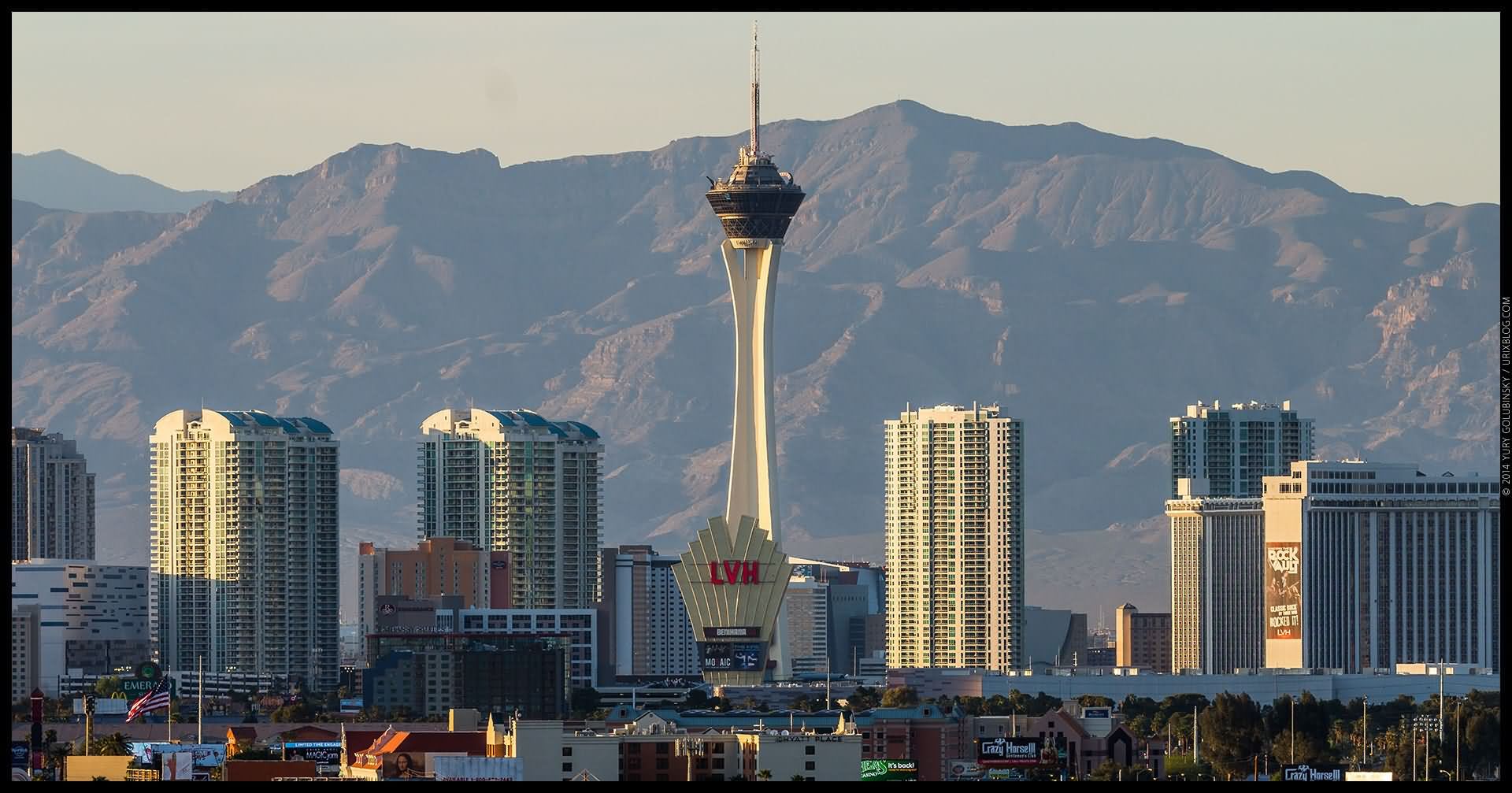 Stratosphere Tower With Surrounding Buildings In Las Vegas