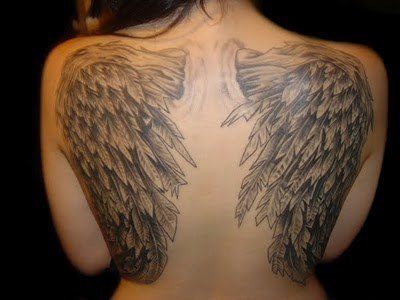 Tattoo Of Angel Wings On Girl Back By Ratta Tattoo3
