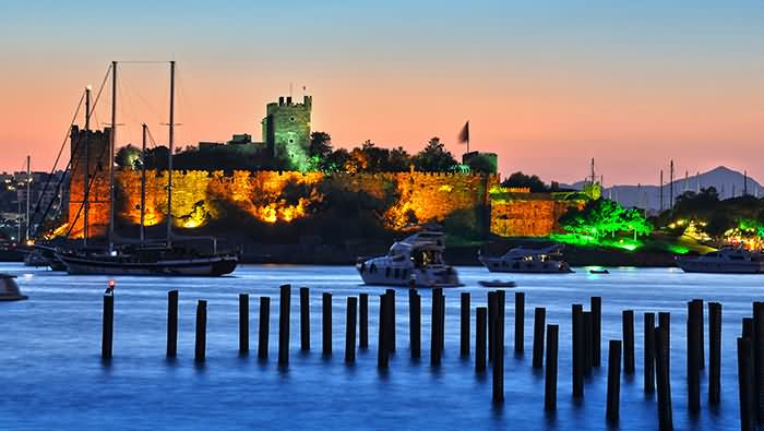 The Bodrum Castle At Dusk