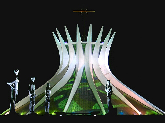 The Cathedral of Brasília At Night