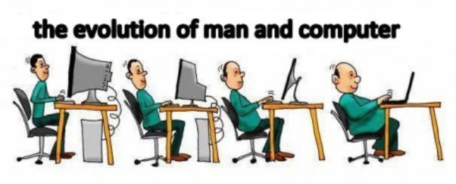 The Evolution Of Man And Computer Funny Technology