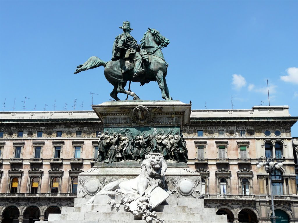 The Monument To King Victor Emmanuel II In Piazza Duomo, Milan