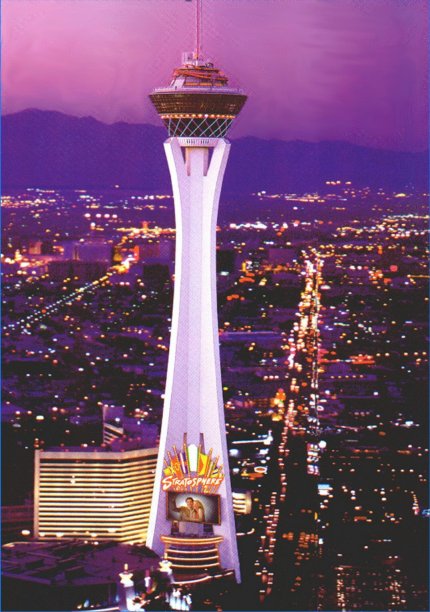 The Stratosphere Tower At Night