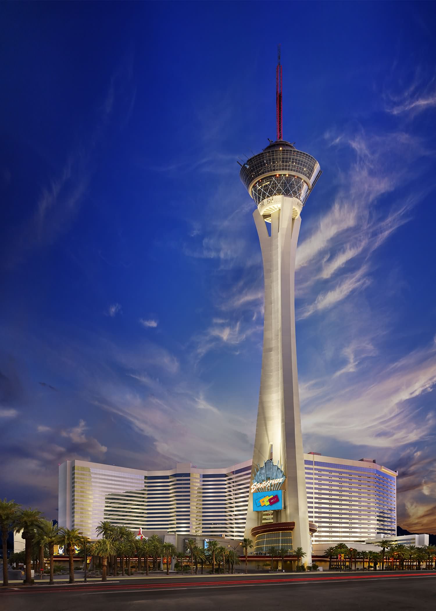 The Stratosphere Tower During Dusk