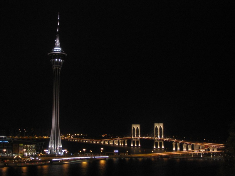View Over Macau Tower And Bridge To Taipa