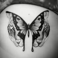 butterfly tiger tattoo