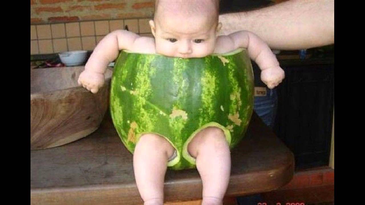 kid Wearing Watermelon Dress Funny Picture