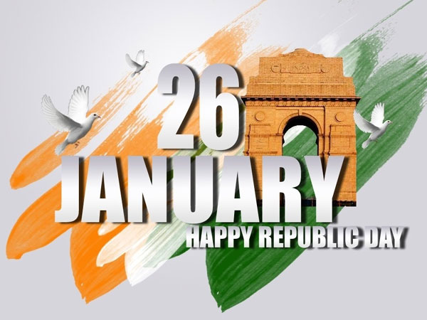 26 January Happy Republic Day India Greeting Card