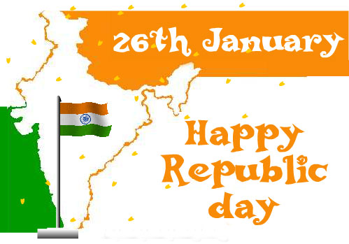 26th January Happy Republic Day Indian Flag Clipart