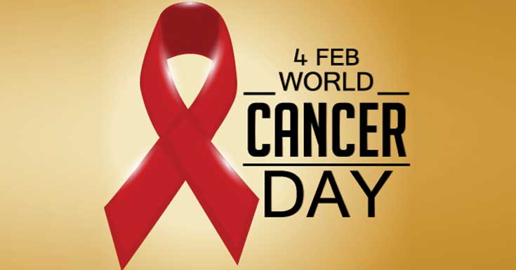4 feb World Cancer Day red ribbon
