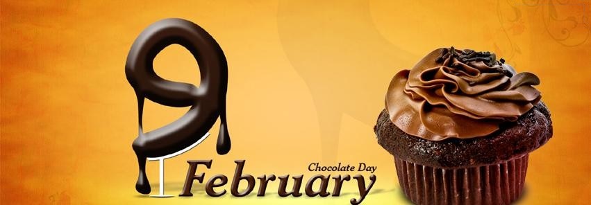9 February Happy Chocolate Day facebook cover image