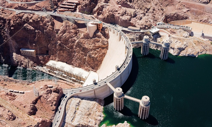 Aerial View Of Hoover Dam From Arizona Side