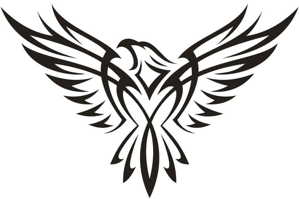 Amazing Open Winged Tribal Eagle Design Representing Freedom