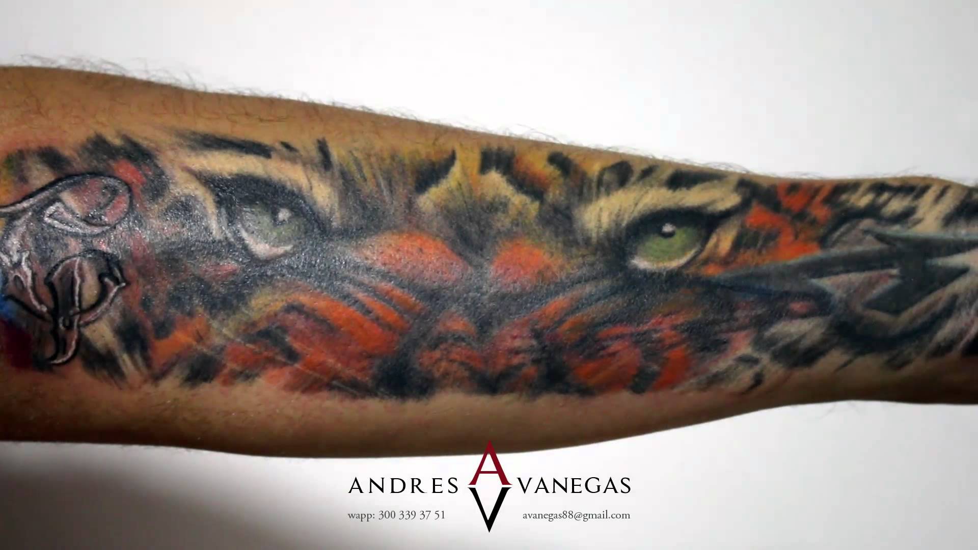 Amazing Tiger Eyes Tattoo On Forearm By Andres Vanegas
