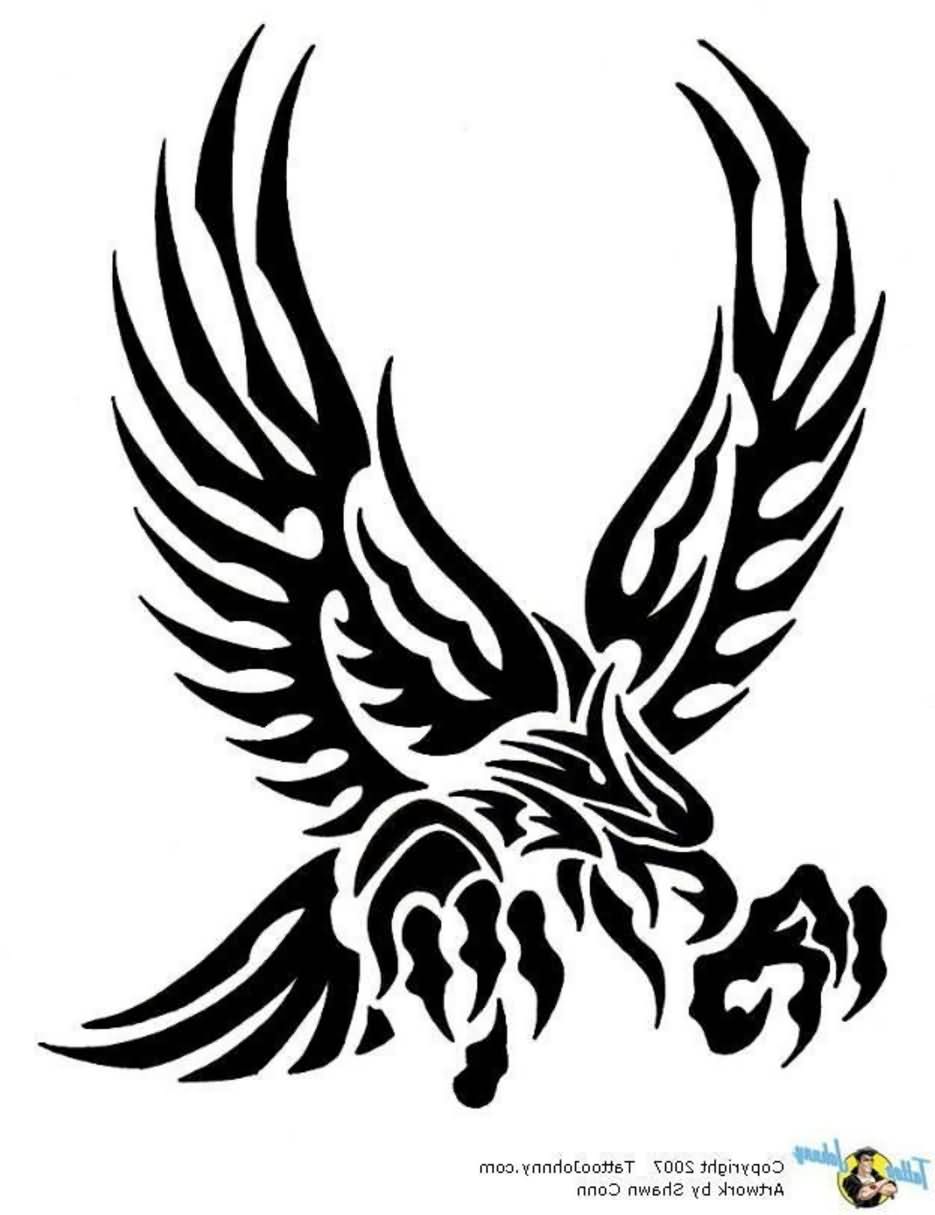 Amazing Tribal Attacking Eagle Tattoo Design