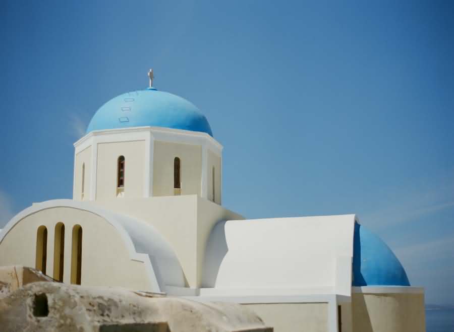 Another View Of The Blue Dome Church