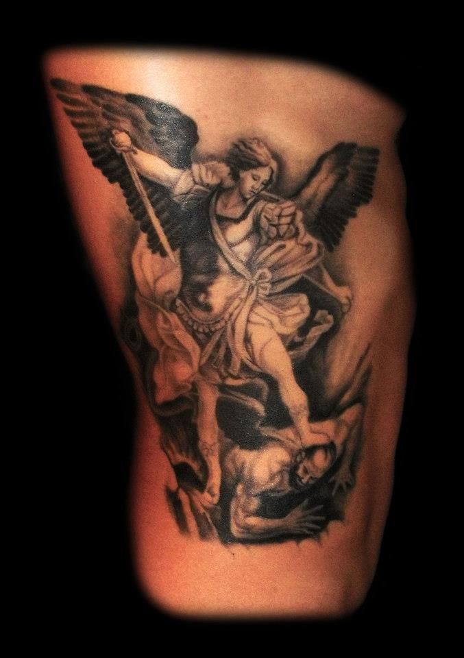 Archangel Tattoo Design On Girl Siderib