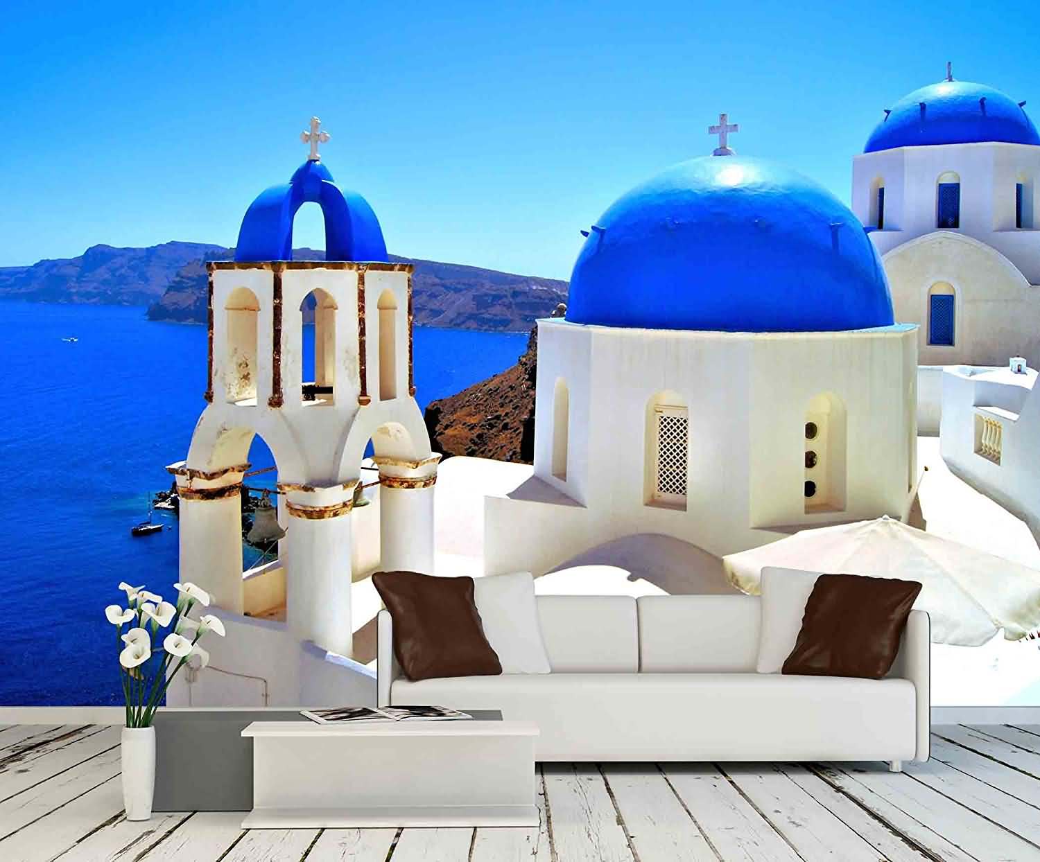 Beautiful Blue Dome Church Of Santorini, greece1500 x 1244