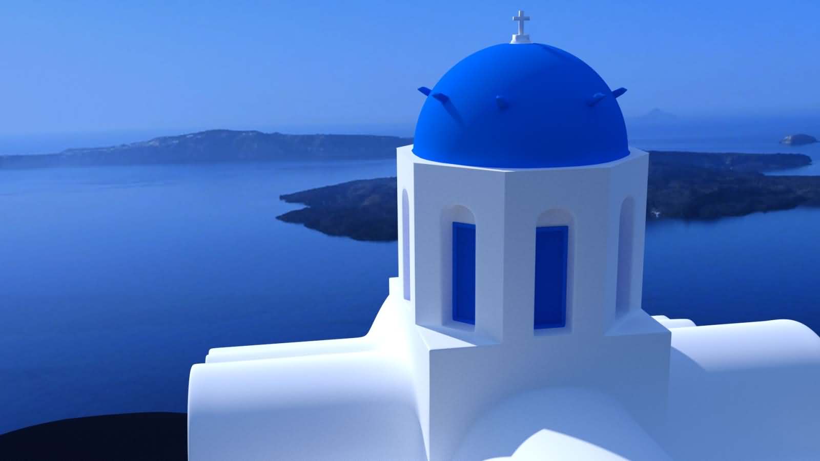 Beautiful Picture Of The Blue Dome Church