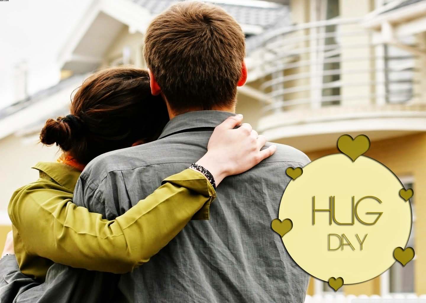 Beautiful couple on Happy Hug Day