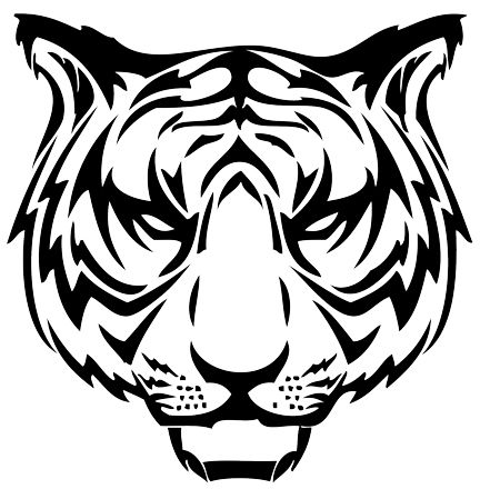 Best Tribal Tiger Head Tattoo Design
