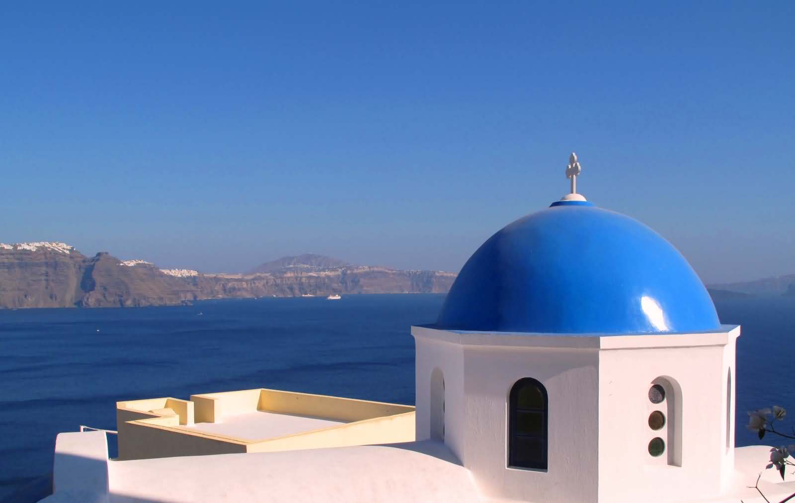 Blue Dome Church In greece