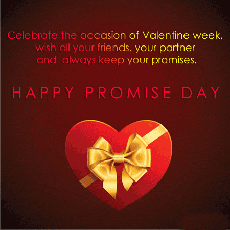 Celebration the occasion of valentine week, wish all your friends, your partner and always keep your promises happy promise day card