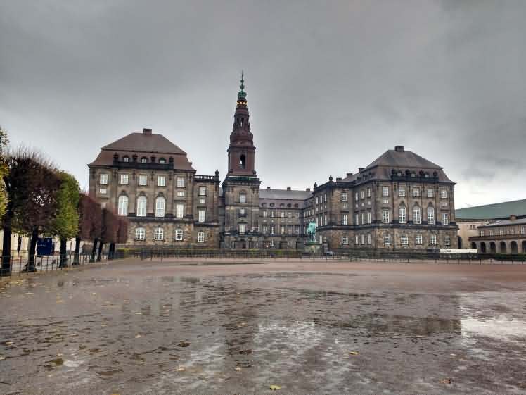 Christiansborg Palace View After rain