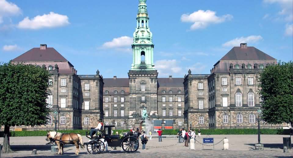 Christiansborg Palace View In Copenhagen