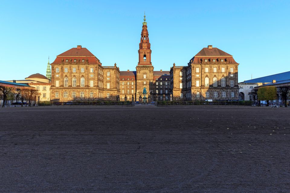 Christiansborg Palace With Tower Front View