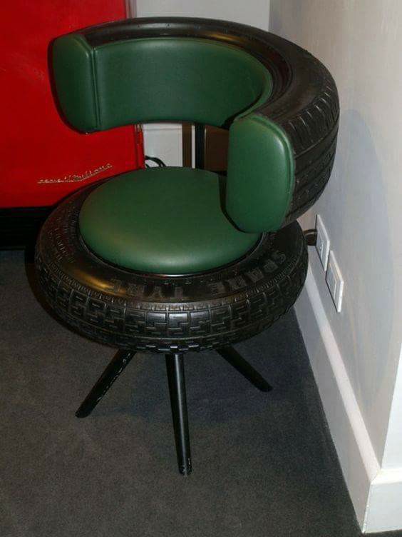 Comfortable Recycled Tire Chair