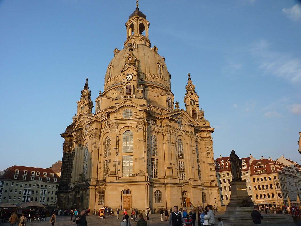Day time view of the Dresden Frauenkirche in dresden, germany