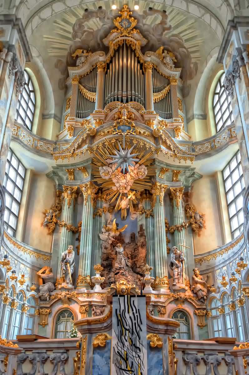 Details of altarpiece inside the Dresden Frauenkirche