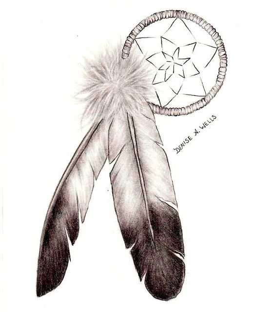 Dreamcatcher With Eagle Feathers Tattoo Design By Denise A. Wells On Flickr